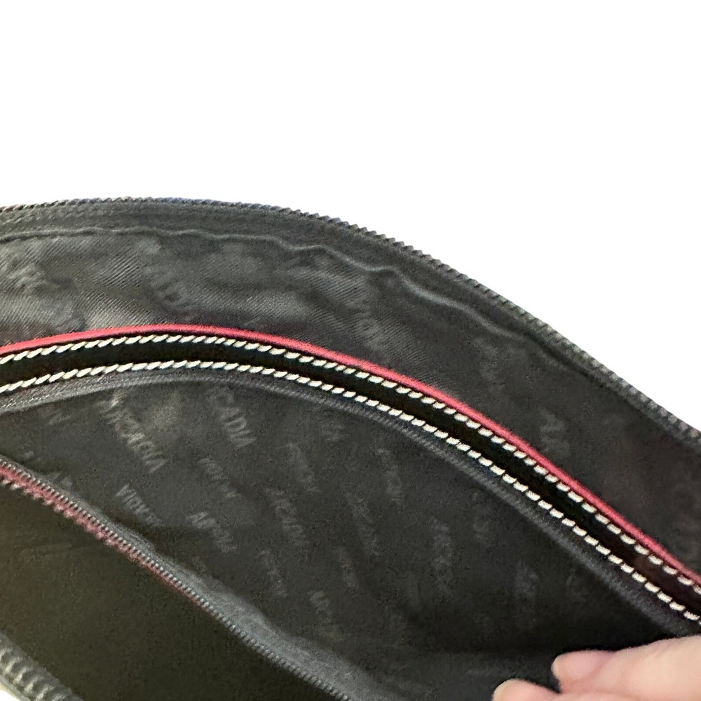 Arcadia Crossbody Bag Women Black Patent Leather Embossed Logo Made in Italy - Picture 8 of 12